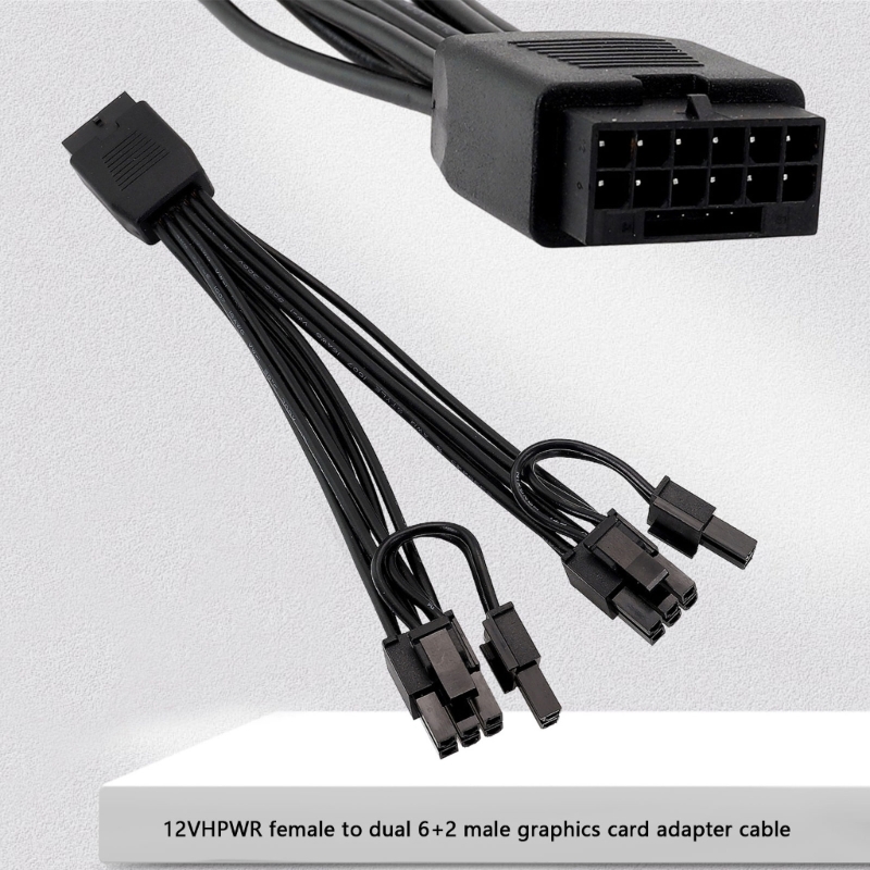 Dual 8Pin To 16Pin 12Vhpwr Cable - Cabo de Alimentação PCIe de 16