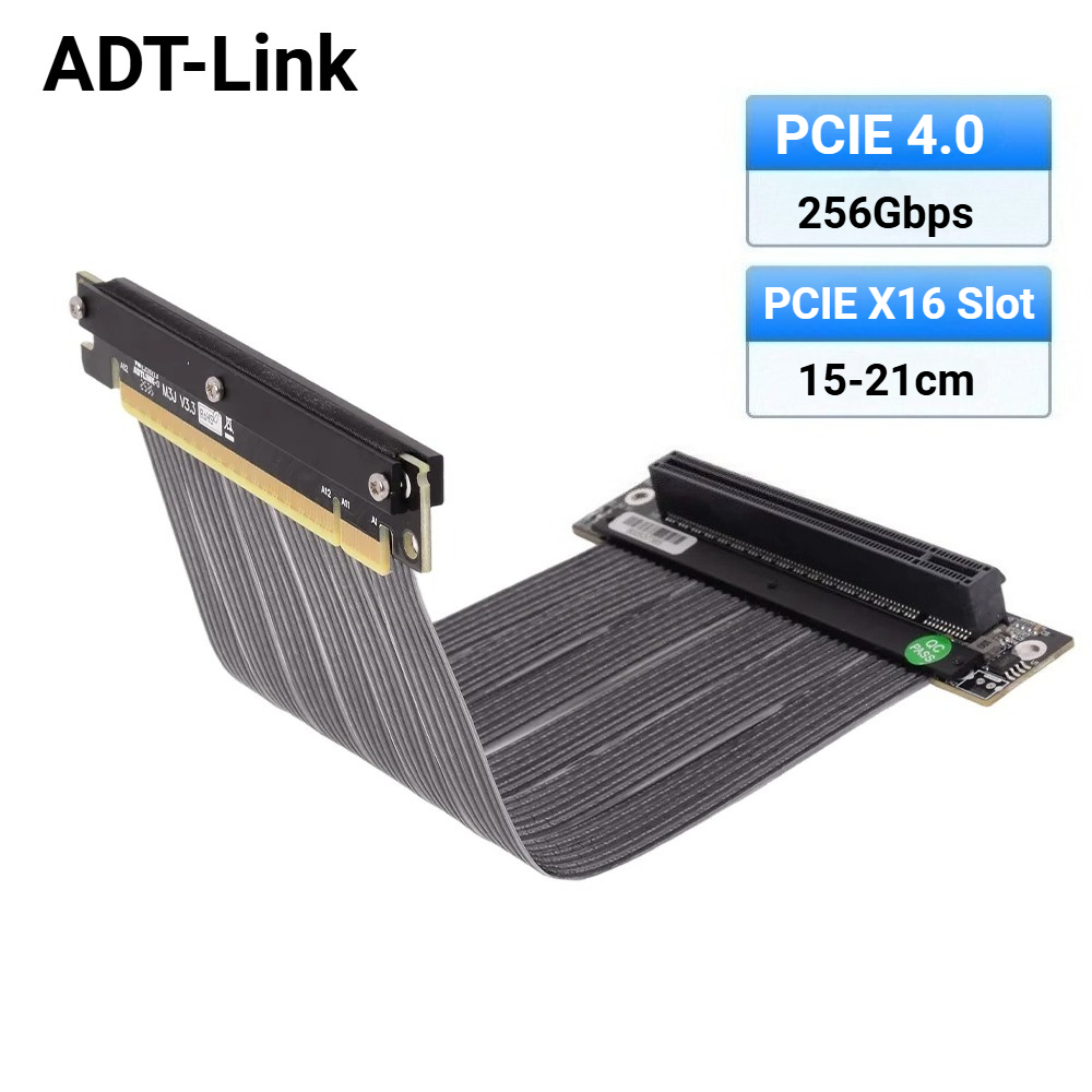 Adt-link 2025 novo cabo riser  - Itx Gpu Riser Pcie 4.0 16X avaliação e preço