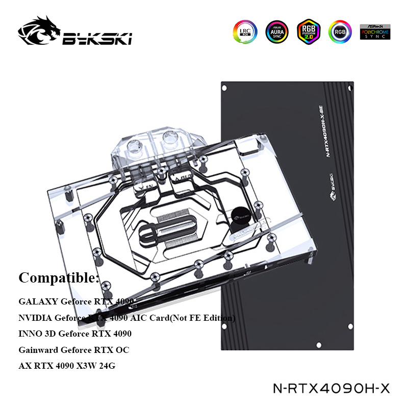 Bloco de água Bykski para NVID - Rtx 4090 Water Block avaliação e preço