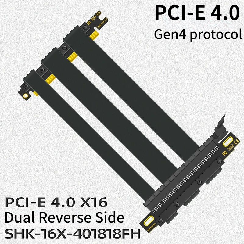Novo Cabo Conector Duplo Rever - Itx Gpu Riser Pcie 4.0 16X avaliação e preço