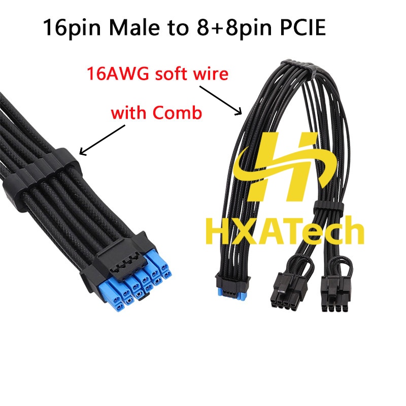 Cabo de Alimentação HXATech-Co - Dual 8Pin To 16Pin 12Vhpwr Cable avaliação e preço